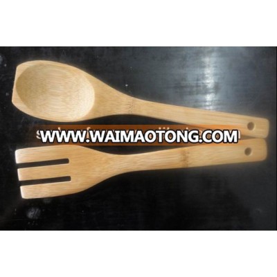 Totally natural 12" bamboo salad spoon and fork