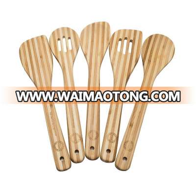 Cheap sale Bamboo Kitchen Utensil Set 5 Piece/Stripes Cooking Tools and Gadgets